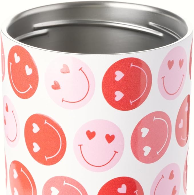 Simple Modern Valentine's Day Trek Pivot | 30oz Flip Straw Tumbler with Handle | Gifts for Her | Water Bottle & Boot | Interchangeable Straw & Chug Lids | Stainless Steel Jug | Happy Heart Eyes