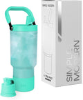 Simple Modern Trek Pivot | 30oz Flip Straw Tumbler with Handle | Water Bottle & Boot | Interchangeable Straw & Chug Lids | Insulated Stainless Steel Jug | Gym Sports Outdoors | Ocean Tide