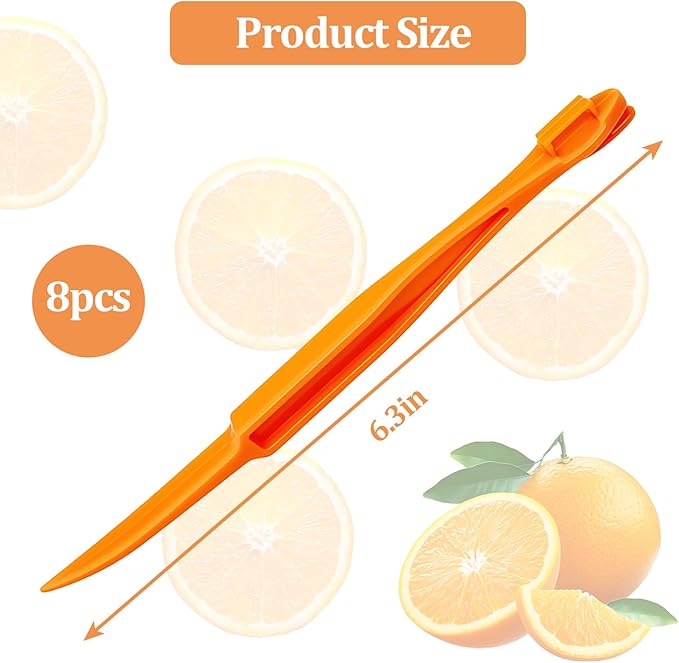 8 Pcs Orange Peeler Tools- Easy Orange & Lemon Fruit Peel Cutter Vegetable Slicer Fruit Tools