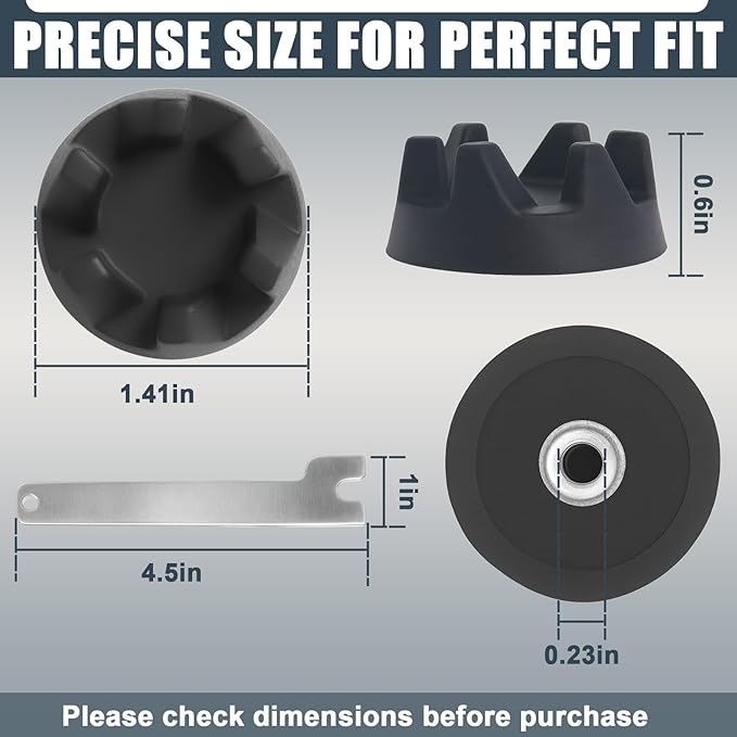 9704230 Blender Coupler with Spanner Wrench Kit, KitchenAid Blender Replacement Parts Compatible with KitchenAid KSB5WH, KSB5, KSB3 Models/Replaces WP9704230VP WP9704230, Easy to Install (5 Pack)