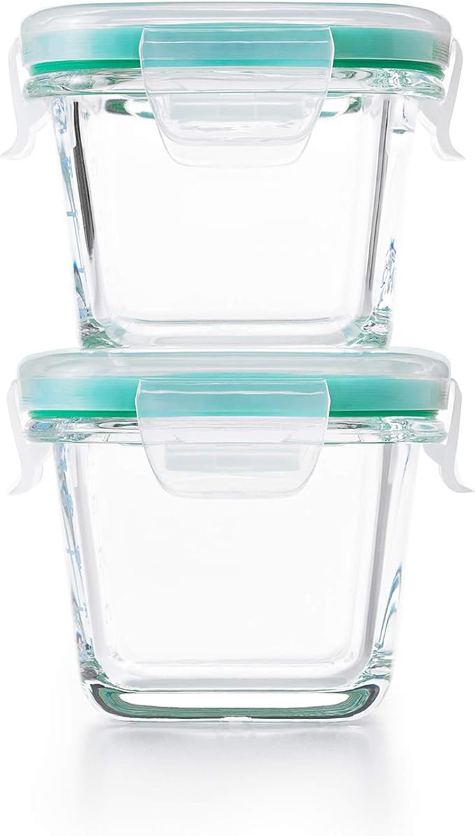 OXO Good Grips 4-Piece Smart Seal Leakproof Mini Glass AirtightContainer Set