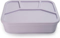Ullabelle Leak Proof Bento Box Food-Grade Silicone Bento, BPA, Phthalate, Lead, & PVC Free - Bento Lunch Box for Daycare, Kids, & Adults - Leak Resistant Sets With Lids Snack Box Container (Lilac 4)
