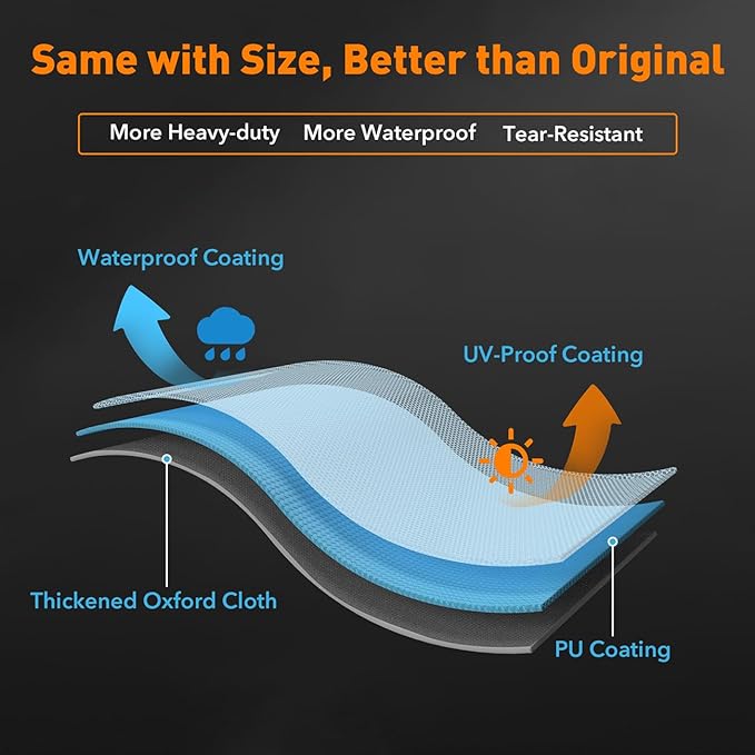 Heavy Duty 600D Polyester 54-inches Cover Compatible with All Monument 4-Burner Grills Mesa 400, 25392, 24633, 35633, 24367, 41847NG Grills, Water Resistant Outdoor Cover, All Weather Protection