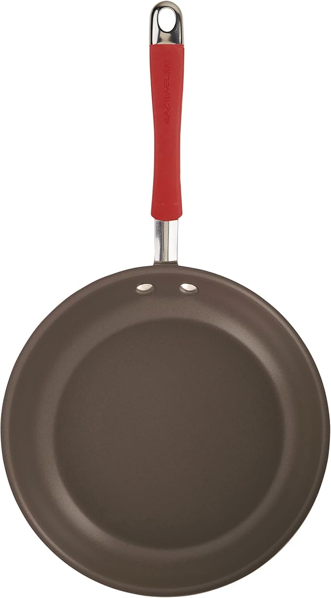 Rachael Ray 87633 Cucina Hard Anodized Nonstick Frying Pan Set / Fry Pan Set / Hard Anodized Skillet Set - 9.25 Inch and 11.5 Inch, Gray