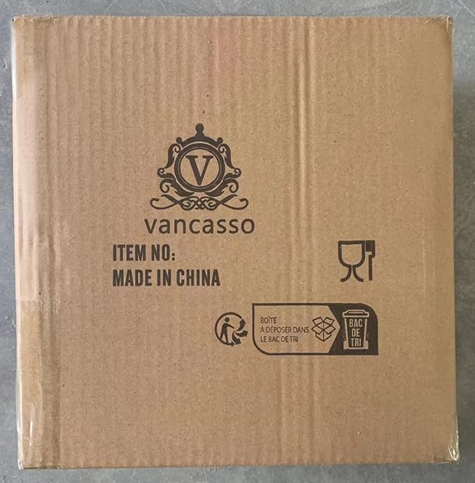 vancasso Bonita Pasta Bowls Set of 6, 50oz Large Salad Bowls for Kitchen, Stoneware Serving Bowls Dishwasher & Microwave Safe, Blue Bowl Set