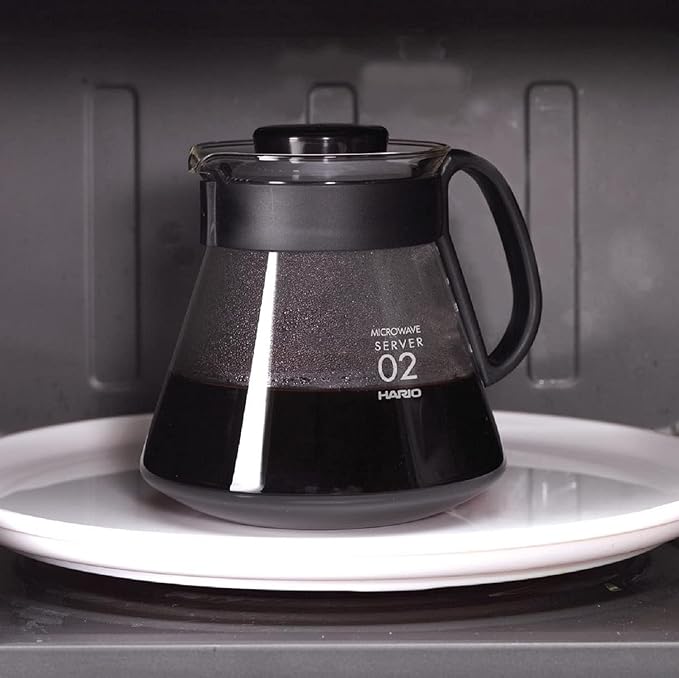 Hario V60 Glass Range Coffee Server, 600ml, Black