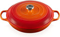 Le Creuset Enameled Cast Iron Signature Braiser, 5 qt, Flame