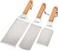 Stanbroil Stainless Steel Spatula Set Tools for Blackstone and Camp Chef Griddle, Metal Long Spatula and Hamburger Turner for Griddle Flat Top BBQ Grill, Set of 3