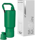 Simple Modern Trek Pivot | 30oz Flip Straw Tumbler with Handle | Water Bottle & Boot | Interchangeable Straw & Chug Lids | Insulated Stainless Steel Jug | Gym Sports Outdoors | Kelly Green