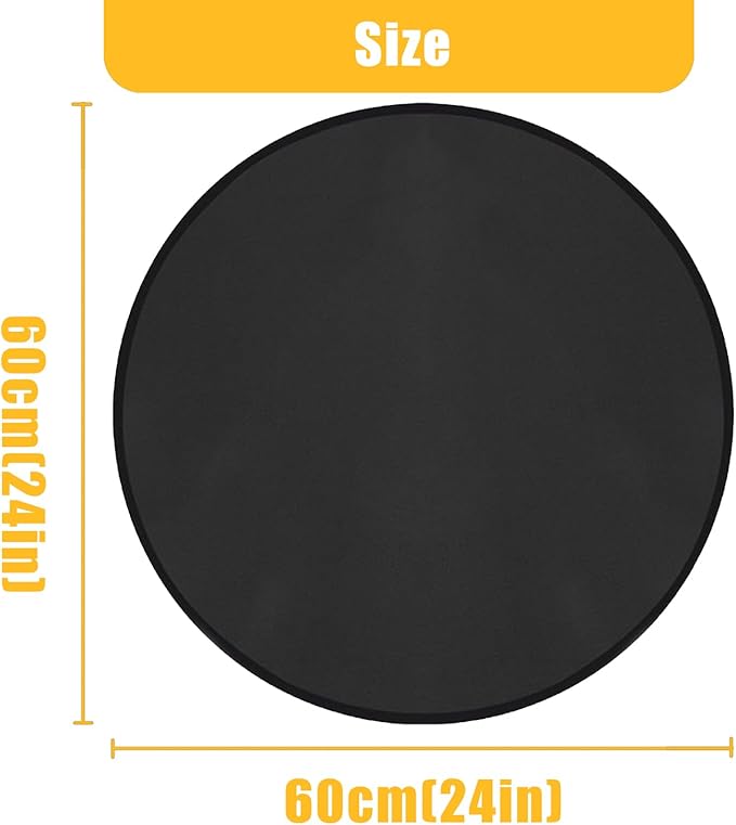 24" Round Grill Mat, Fire Pit Mat Fireproof Under Grill Mat Oil-Proof Waterproof BBQ Pad for Outdoor Grill Accessories, Heat Resistant Protective Deck and Patio Mat Fire Resistant Pad