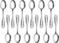 New Star Foodservice 58345 Shell Pattern, 18/0 Stainless Steel, Dinner/Dessert Spoon, 7.5-Inch, Set of 12