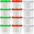 EONJOE 32oz Plastic Containers with Lids,Reusable Freezer Meal Prep Food Leftover Storage Jars Bowls Stackable,12-pack