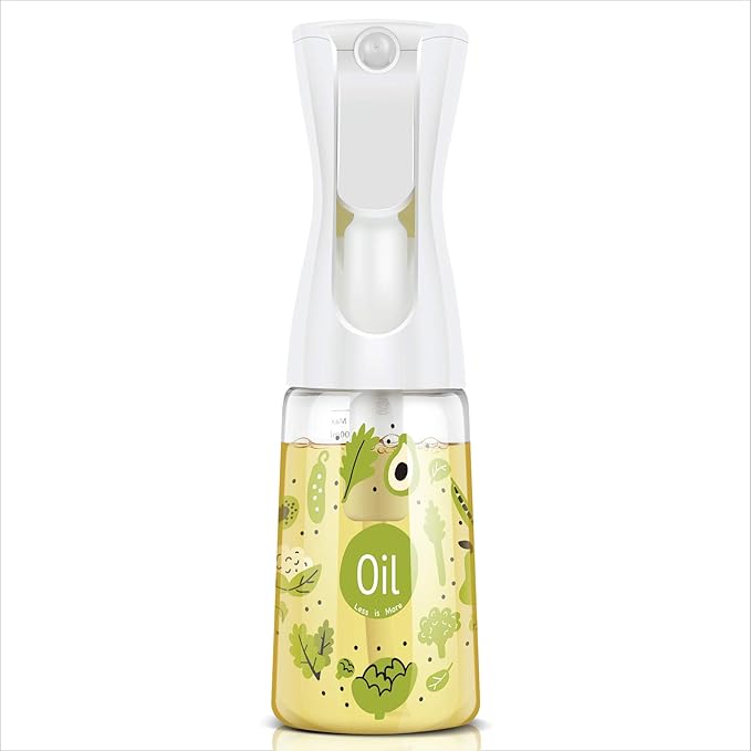 Mistifi Oliver Oil Sprayer for cooking, Spray bottle 6oz, Non-Aerosol Refillable Dispenser Oil Mister (set of 2)