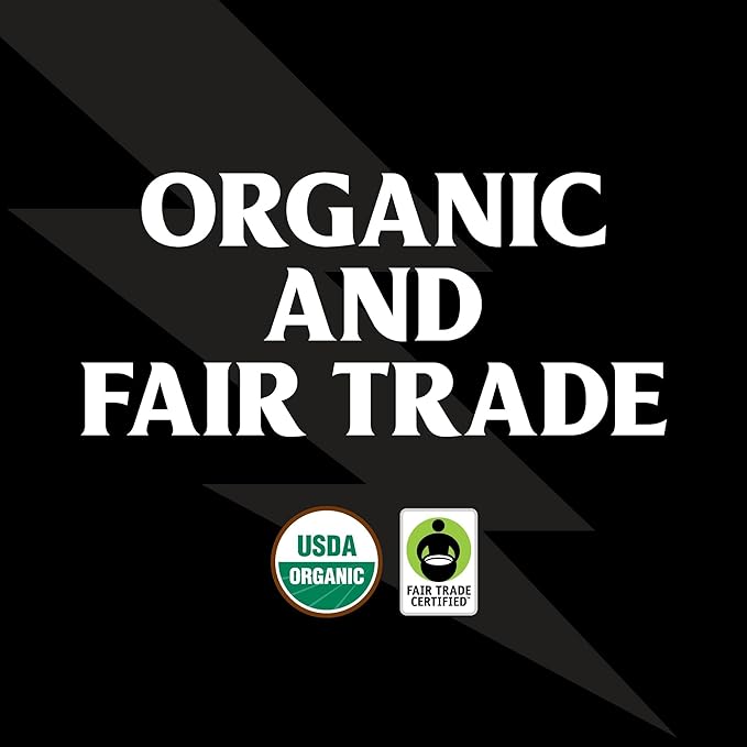 Death Wish Coffee, Whole Bean Dark Roast - USA Organic Coffee Beans Bundle/Bulk - Fair Trade Arabica & Robusta - 16 Ounce (Pack of 2)