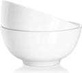 DOWAN Soup Bowls, Ramen Bowl for Noodle, 39 Ounce large Cereal Bowls for Kitchen, 7 Inches Centerpiece Bowls, Microwave and Dishwasher Safe, White