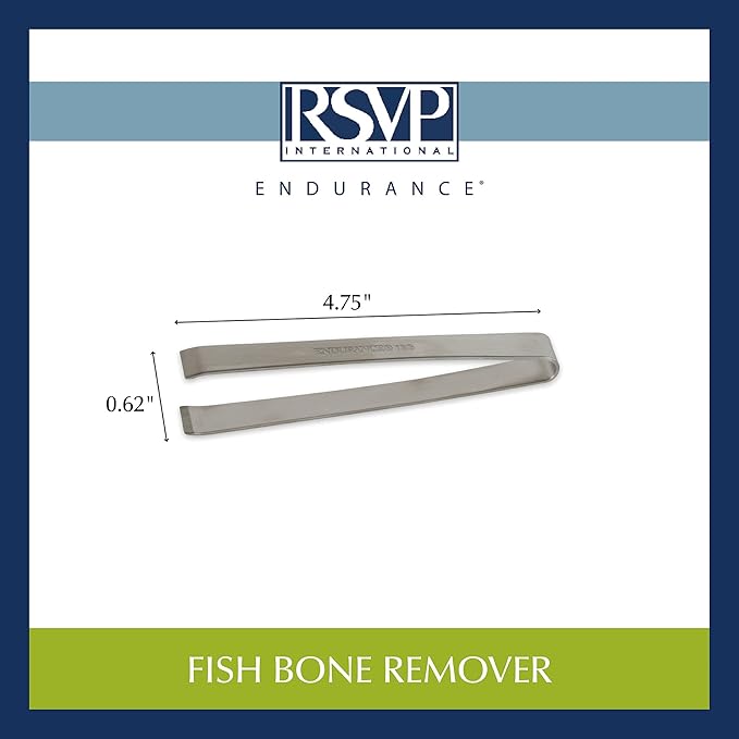 RSVP International Endurance Collection Seafood Tool, Fish Bone Remover, Stainless Steel