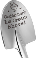 Godfather Gifts, Fathers Day for Godfather Godparents Birthday Funny Dads Ice Cream Shovel Spoon Gifts for Grandpa Papa God Father Easter Basket Stuffers Men, from Godchildren Kids