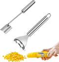 Long Handle Stainless Steel Corn Cob Stripper,Corn Cob Thresher,Corn Peeler,Corn Stripper,Corn Thresher,Corn Scraper (Style-C)