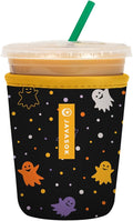 Sok It JavaSok Iced Coffee & Cold Soda Insulated Neoprene Cup Sleeve (Ghost Party, Small: 16-20oz)