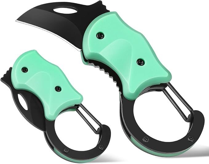 Small Pocket Knife for Men, Cool Folding Knife Box Cutter with 1.34 inch Sharp Blade, EDC Knives Tool for Everyday Carry, Great Gift for Men (Light Blue)