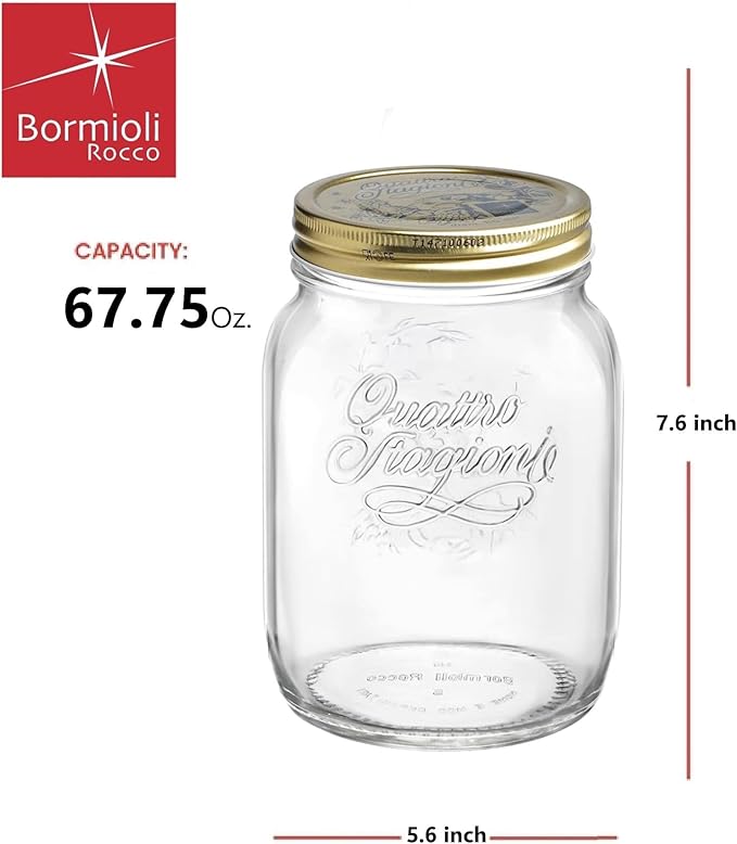 Bormioli Rocco Quattro Stagioni Maxi Collection - Jar - 2 Liter (67.75 oz.)