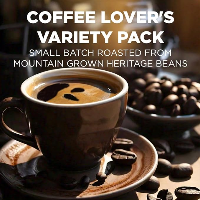 Maud's Coffee Lovers Variety Pack Coffee Pods, 40 ct, 16 Assorted Flavors in Recyclable Single Serve Pods – 100% Arabica Beans, Compatible with Keurig K Cups Maker
