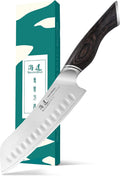 SHANGDAO 7 Inch Japanese Santoku Chef Knife, VG10 Stainless Steel Kitchen Cooking Knife with Pakkawood Handle Gift Box