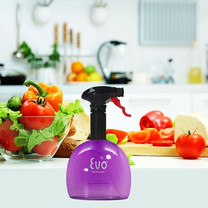 Evo Original Oil Sprayer, Non-Aerosol for Olive Oil, Cooking Oils, and Vinegars, Purple, 24-Ounce Capacity