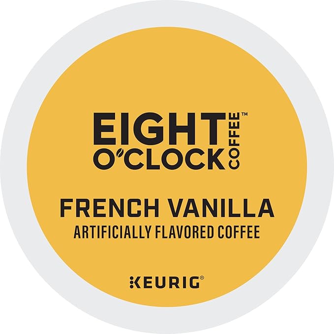 Eight O'Clock Coffee French Vanilla, Single-Serve Coffee K-Cup Pods, Medium Roast, 72 Count