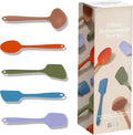 GIR: Get It Right 5 Piece Silicone Ultimate Kitchen Utensils Set - Ladle, Spatula, Flip, Spoon & Spoonula - Non-Toxic Cooking Utensils for Nonstick Cookware, Cooking and Baking - Mediterranean