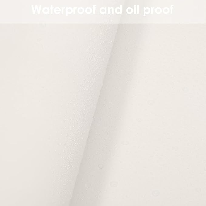 Leather Table Cover,1.8mm Thick,24x48 Inch Table Protector,Glass Table Protector,Table Sticker Cover,Desk Covers On Top of Desks.(White+White,24x48)