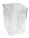 Rubbermaid Commercial Products, Space Saving Square Food Storage Container, 22 Quart, Clear, for Kitchen/Sous Vide/Meal Prep