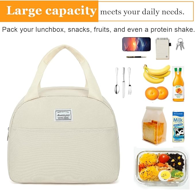 lunch bag women & men,Insulated Cooler Lunch Box Adult Water Resistant Lunch tote bag Shoulder strap not included