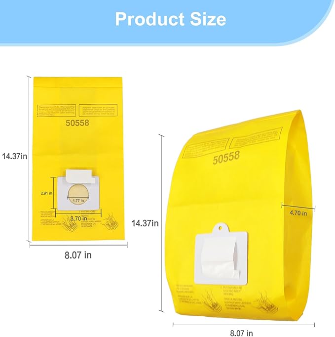 45 Pack Replacement Vacuum Bags - Compatible with Kenmore Canister Type C/Q 5055, 50555, 50557, 50558, and Panasonic Type C-5 C-18 - Premium Canister Vacuum Bags (45PCS)