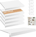 5 Pcs Wire Rack Covers Carbon Fiber Material 32x12x3 inch Pantry Shelf Cover 0.31 inch Thick Removable Closet Wire Rack Shelf Covers,Decoration Kitchen Bathroom Office Shelving (White, 32x12x3 inch)