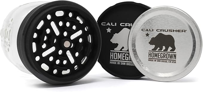Homegrown Jar Head - 2 Piece Ball Mason Jar Herb & Spice Grinder - Black