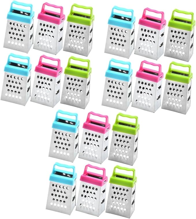 PRETYZOOM 18pcs Stainless Cheese Grater Fine Grater Slicer Vegetable Slicer Easy Peel