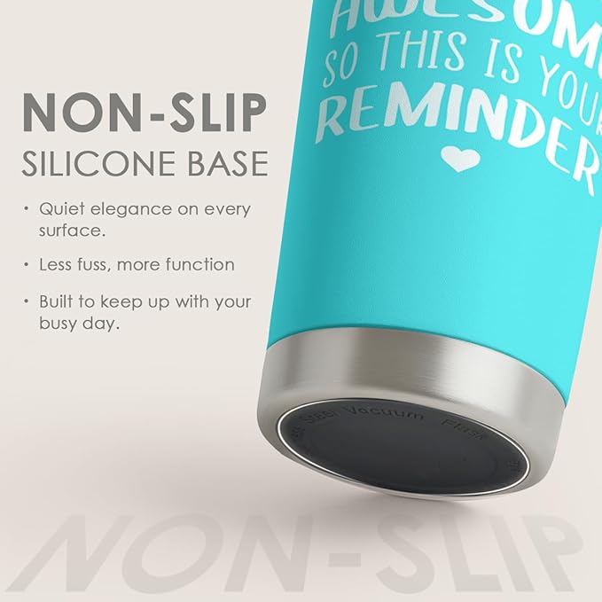 SANDJEST Sometimes You Forget That You’re Awesome So This Is Your Reminder Tumbler Gift Set - Birthday, Christmas Inspirational Gifts for Women, Men - 20oz Insulated Coffee Travel Mug