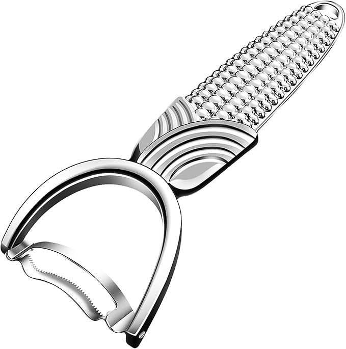 Maxjoy Corn Peeler & Cob Stripper Tool - Stainless Steel Kernel Remover for Corn on the Cob