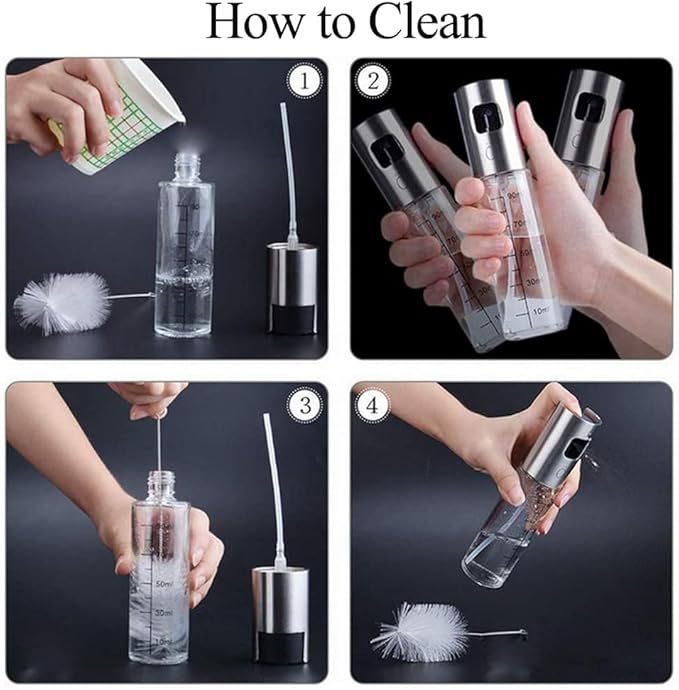 Olive Oil Sprayer Mister for Cooking Oil Spritzer for Air Fryer,Oil Spray Bottle for Vinegar Kitchen Gadgets for BBQ,Making Salad, Baking, Grilling (100ml)