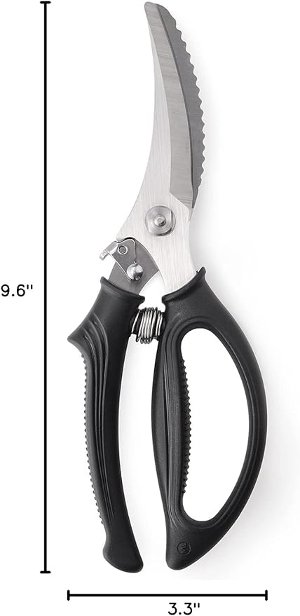 Heavy Duty Poultry Shears - Kitchen Scissors for Cutting Chicken, Poultry, Game, Meat - Chopping Vegetable - Spring Loaded