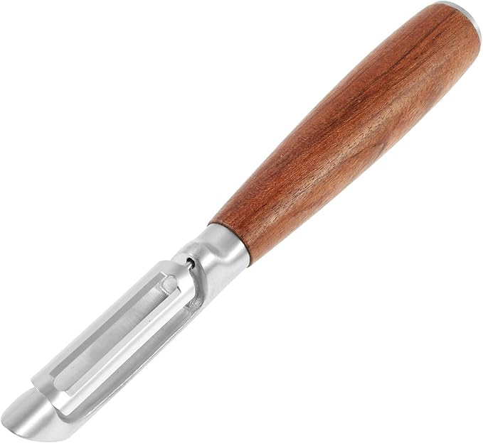 1Pcs I Style Stainless Steel Vegetable Peeler for Fruit Veggie Heat Resistant Incisive Cucumber Peeler With Solid Wood Handle for Home Kitchen Use