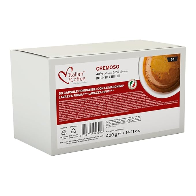 ITALIAN COFFEE FOR ESPRESSO LOVERS Italian Coffee capsules compatible with RIVO® machines (Cremoso, 100)