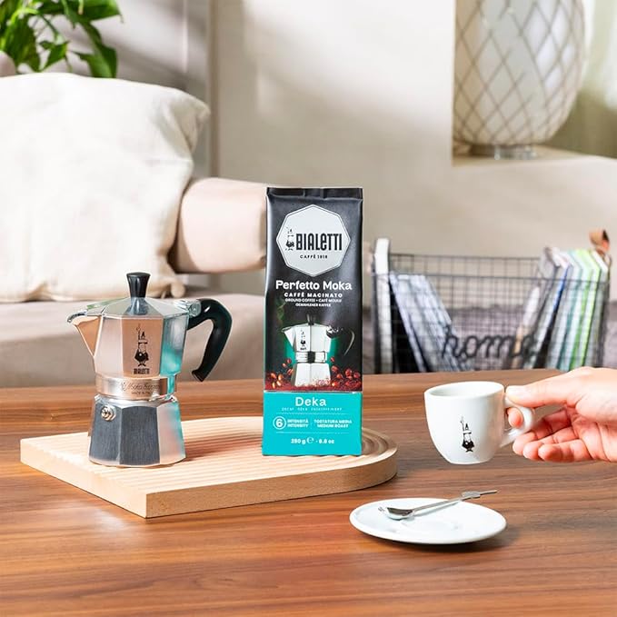 Bialetti - Perfetto Moka Deka: Medium Roasting Ground Coffee, Cereals Aroma, 8.8 Oz - 250g, Bag with Flavour-Saving Valve