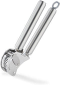 Rösle 12895 Stainless Steel Garlic & Ginger Press with Scraper for Effortless Mincing with Easy Cleanup, 13-inch