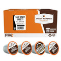 Fresh Roasted Coffee, Dark Roast Variety Pack, K-Cup Compatible, 96 Pods