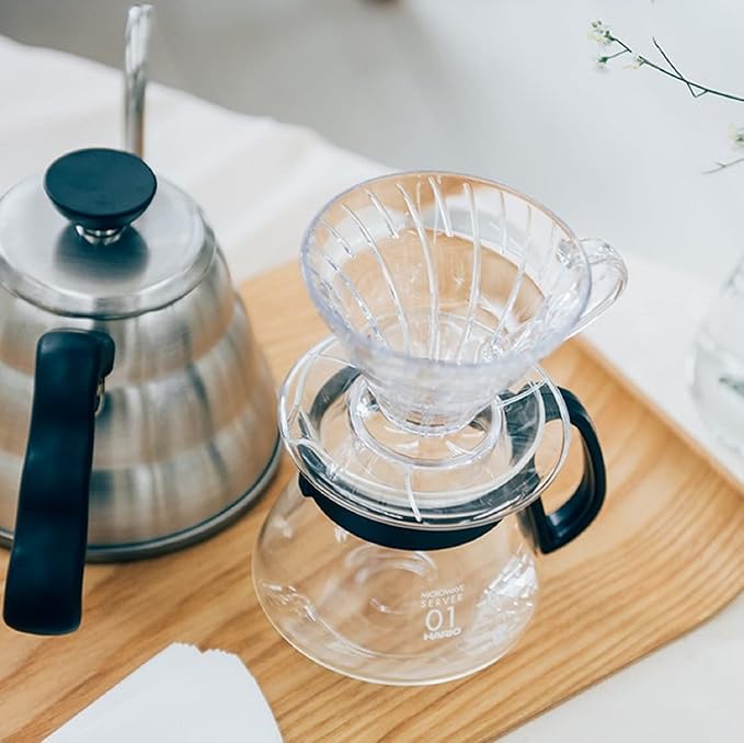 Hario V60 Glass Range Coffee Server, 360ml, Black