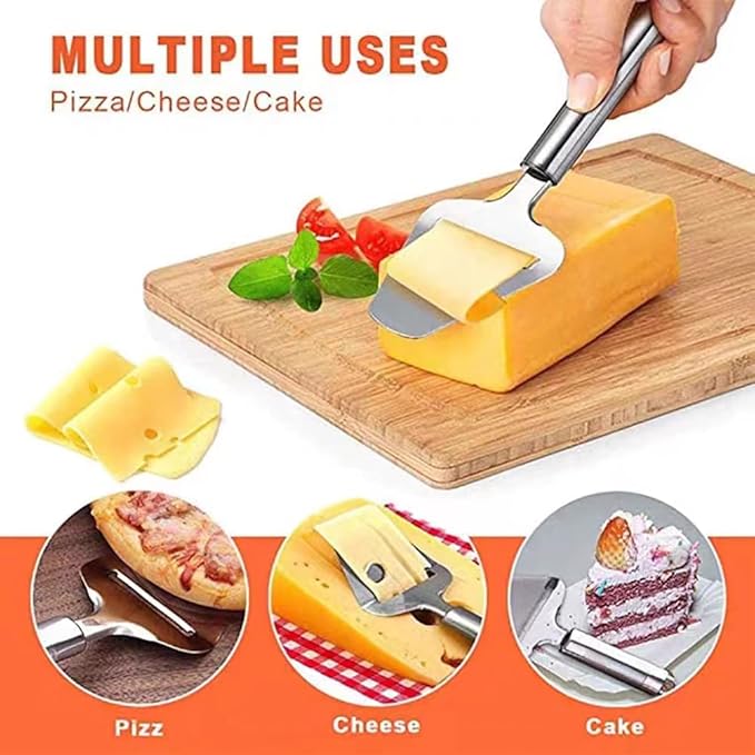 Stainless Steel Cheese Slicer to Produce Thin and Even Slices, Manual Cheese Slicer Grater Peeler Plane
