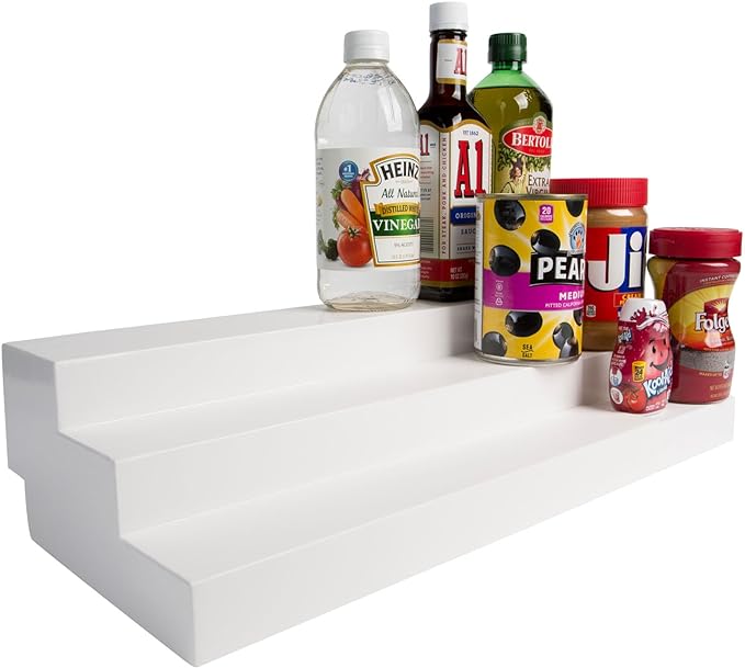 Dial Industries 3 Tier Adjustable Canned Goods Shelves for Kitchen Cabinet and Pantry Organization