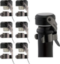 WOTOR Champagne&Wine Bottle Stoppers Stainless Steel with Food Grade Silicone, Leak Proof Keep Fresh Reusable Saver, Cork Suitable for Wine, Champagne, Cava, Prosecco and Sparkling (6 Pack Black）